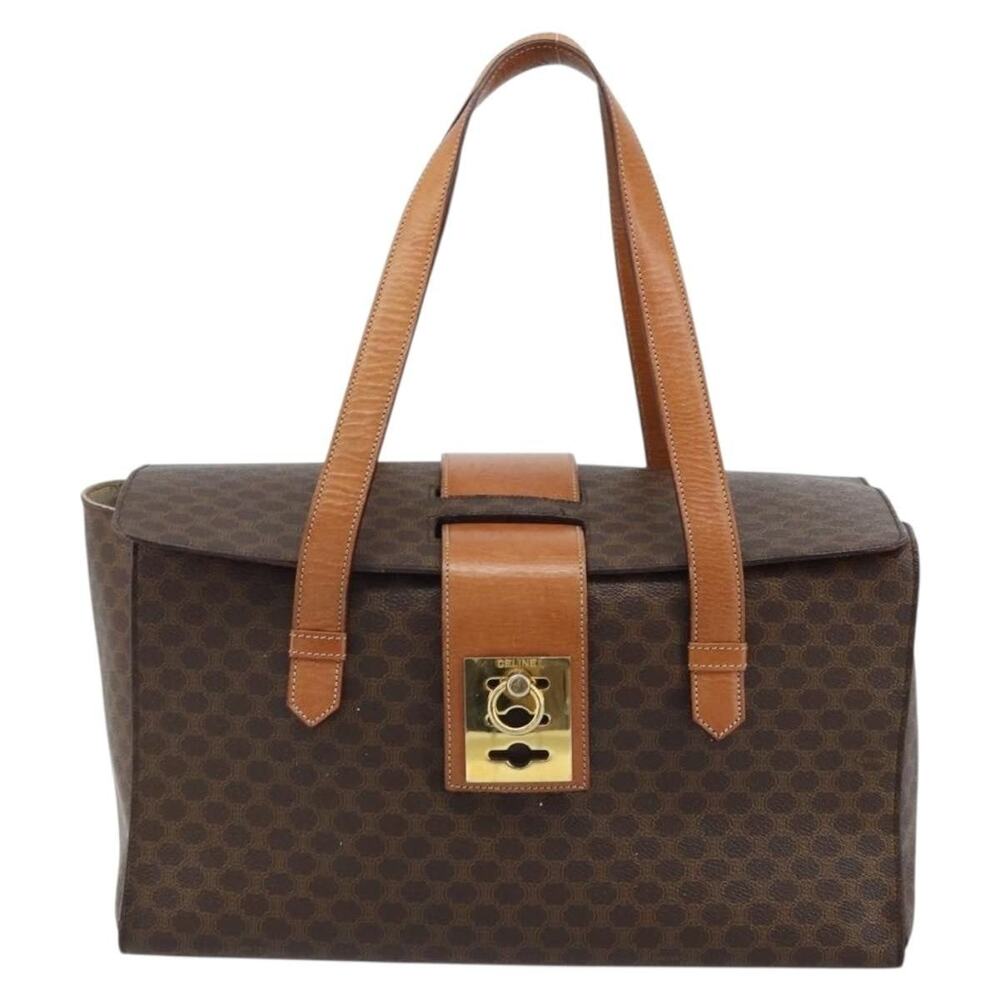 Celine Macadam Handbag Brown